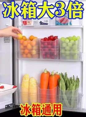 冰箱侧门收纳盒分装整理神器内侧保鲜食品级侧面储物门上盒子厨房