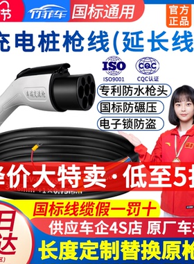 充电桩枪线新能源电动汽车换枪头充电枪1632A7KW延长线维修换枪头