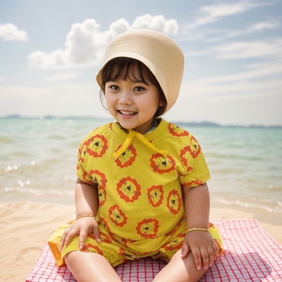 宝宝衣服狮子婴儿连体衣短袖ins风爬服纯棉韩版哈衣夏季包屁衣