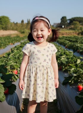 夏季女童连衣裙韩版纯棉婴儿衣服碎花儿童宝宝裙子婴童服装ins风