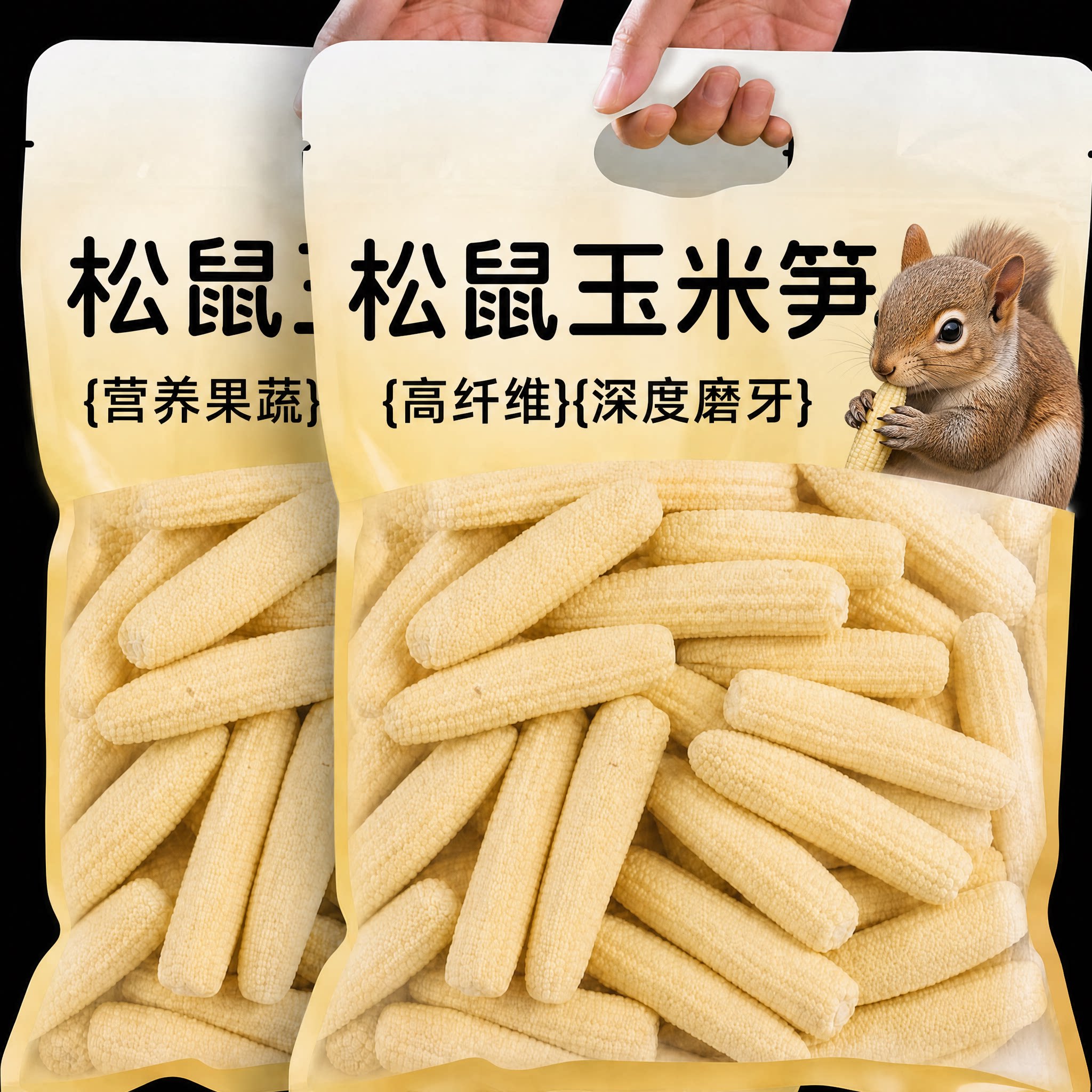 冻干玉米笋小宠零食松鼠仓鼠花枝鼠蜜袋鼯兔子营养磨牙无糖水果干