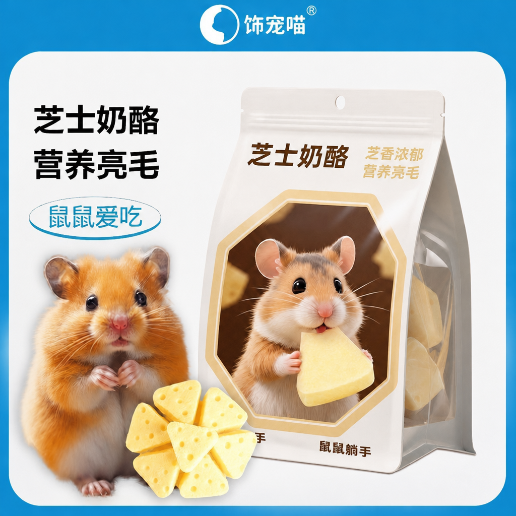 仓鼠零食芝士奶酪磨牙冻干金丝熊粮食增肥营养长肉小宠零食用品