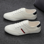 男款 小白鞋 休闲板鞋 帆布鞋 男鞋 子男春秋低帮透气百搭软底轻便男士