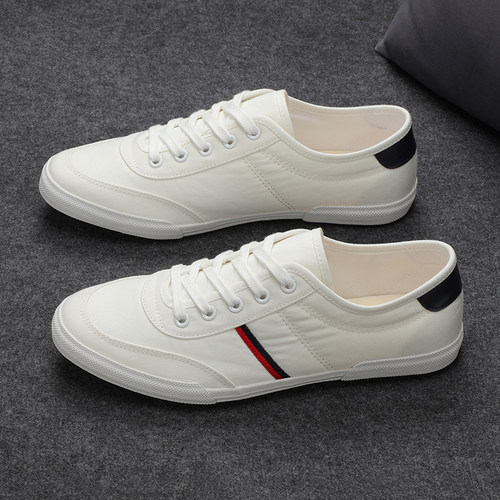 低帮透气休闲板鞋小白鞋帆布鞋男