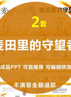 麦田里的守望者PPT世界文学经典名著导读后感读书分享会模板课件