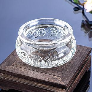 水晶聚宝盆摆件大中小号招财元宝黄水晶球客厅办公室装饰品