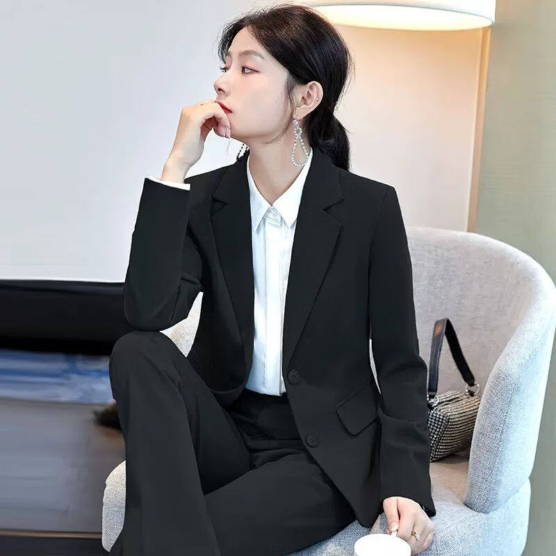 普妮姿黑色小西装套装女新款职业装大学生职场面试正装工作服西服使用感如何?