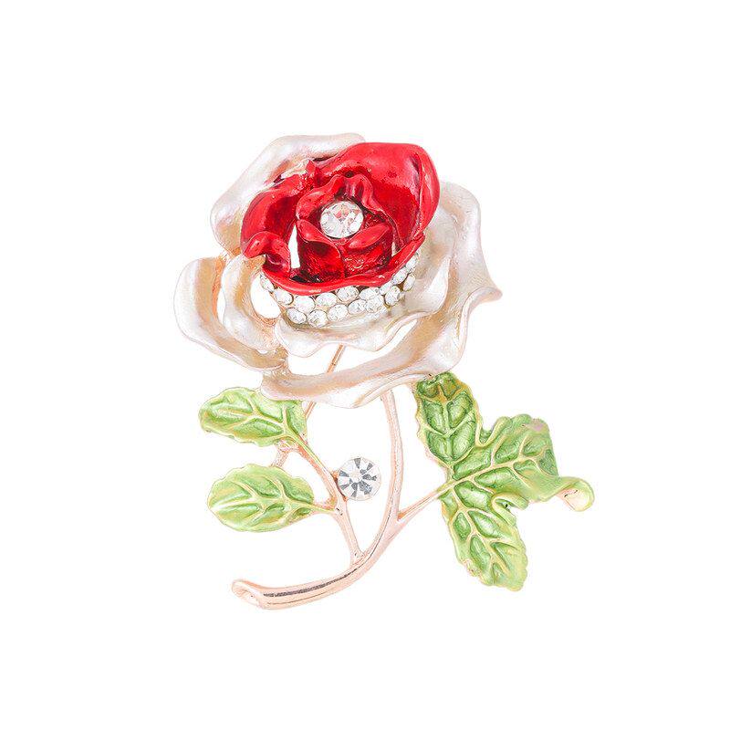 高档精致百搭玫瑰花胸针优雅花朵女士胸花外套大衣防走光别针配饰