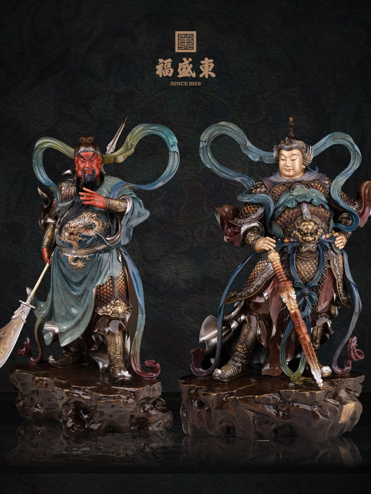 韦陀伽蓝菩萨佛像佛前摆件家用韦陀菩萨全铜韦天将军的神像关公