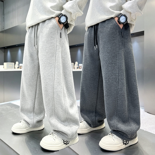 男童秋装裤子韩版痞帅大男孩弯刀卫裤时尚潮流中大童运动休闲裤