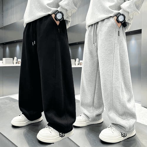 儿童装男童裤子春秋款2026新款中大童运动裤秋装休闲卫裤男孩长裤
