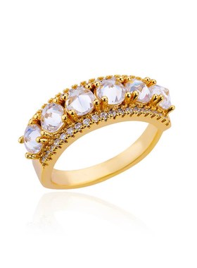 Square Ring Fashionable Personal Ring HighEnd Diamond Arrang