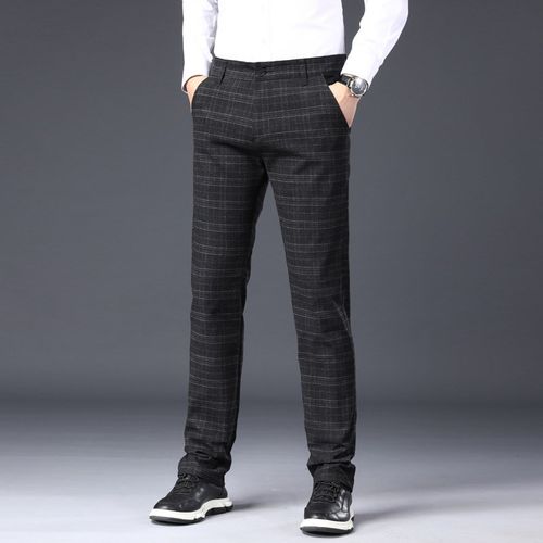 Summer 2025 Fashionable Versatile Plaid Linen Casual Pants f