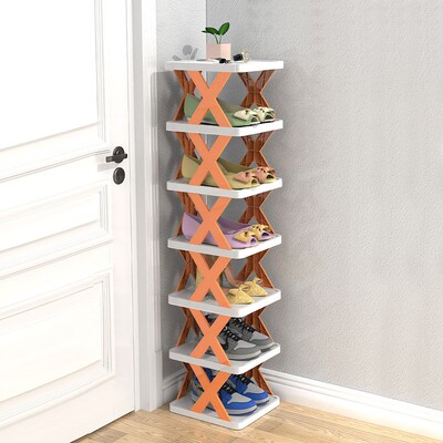 Simple Economical Shoe Rack SpaceSaving Narrow Tiered Shelve