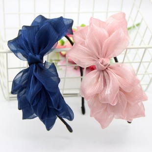 Hairband Spring Summer Large Sweet Bow Fashion Shiny Korean