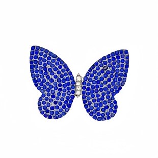 Blue PinStylish Butterfly HighClass Butt Brooch Stylish