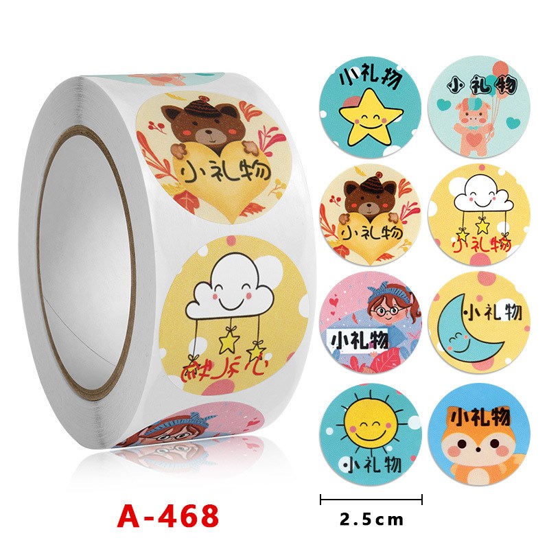 Rolled Birthday Stickers SelfAdhesive Decorative Gift Sealin