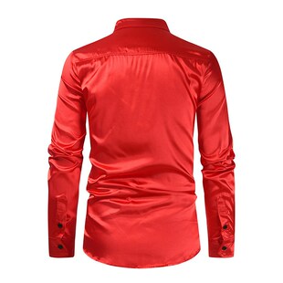 Spring 2025 Mens Casual Longsleeved Shirt Solid Color Loose