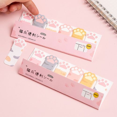 Creative Cute TWINGO Cat Paw Sticky Notes for Memo Reminder