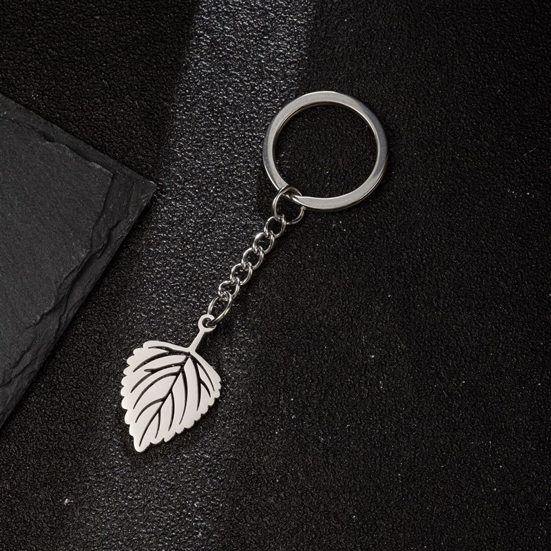European American Stainless Steel Flower Pendant Keychain Pl