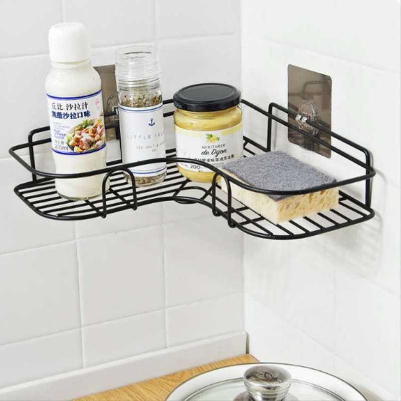 Corner Shelf Bathroom Rack Iron Storage No Drill NeededBathr