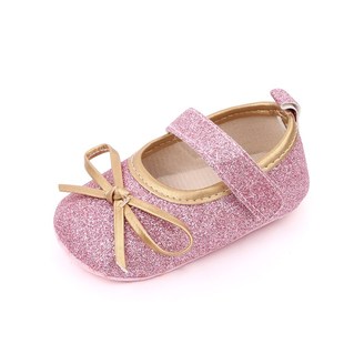 Baby Girls Autumn Sparkly Bow Infant Shoes Princess Shoes So
