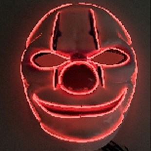 Halloween LED Mask Scary Glowing Mask Black Cold Light Mask