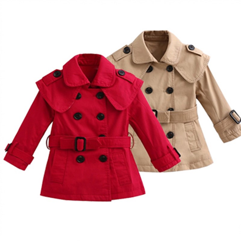 Girls Windbreaker Coat Long Sleeve Tops Thick Spring Korean