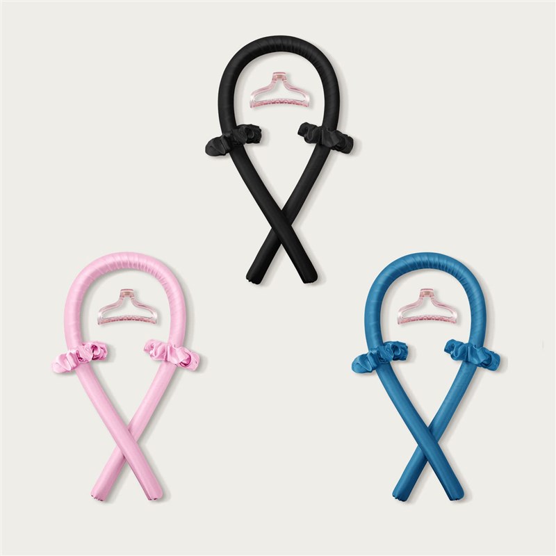 Lazy Curler No Heat Curler 3Piece Set Hair Volumizer Rubber