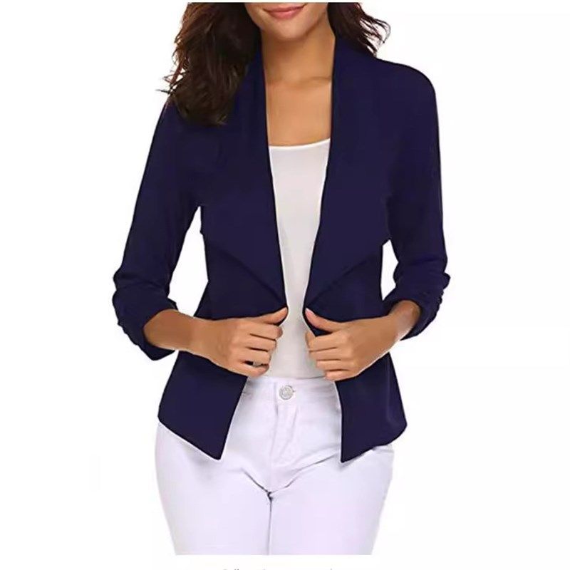 Simple Thin Longsleeved Womens Blazer 2025 Europe America Pu