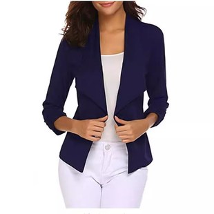 Simple Thin Longsleeved Womens Blazer 2025 Europe America Pu
