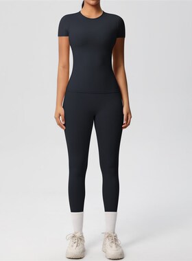 Solid Color Doublesided Fleece Breathable Tight Fitness Work