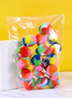 Hatchi Cat Toy Mute Rainbow Plush Balls 20Pack Throw Cat Toy
