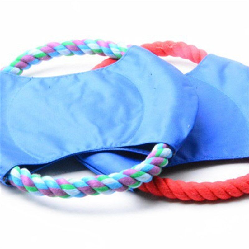 Pet Canvas Cotton Rope Frisbee Small Colorful Cotton Rope Do