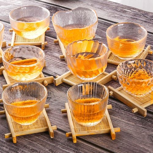 Japanese Crystal Glass Tea Cup Master Cup Transparent Home U