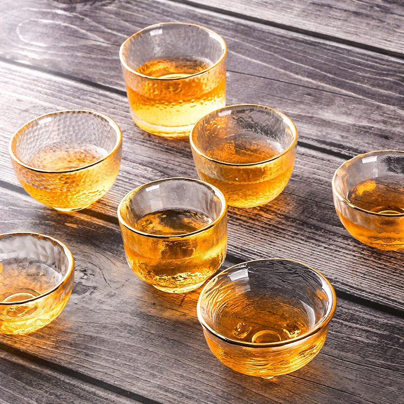 Japanese Style 25ml HeatResistant Crystal Glass Shot Cup wit