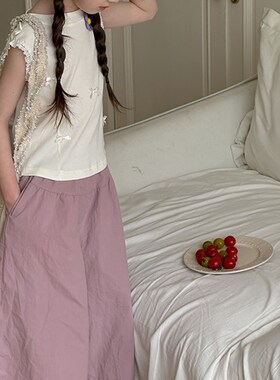 Summer Vest Set for Girls 2Piece Trendy Outfit with 78 Pants