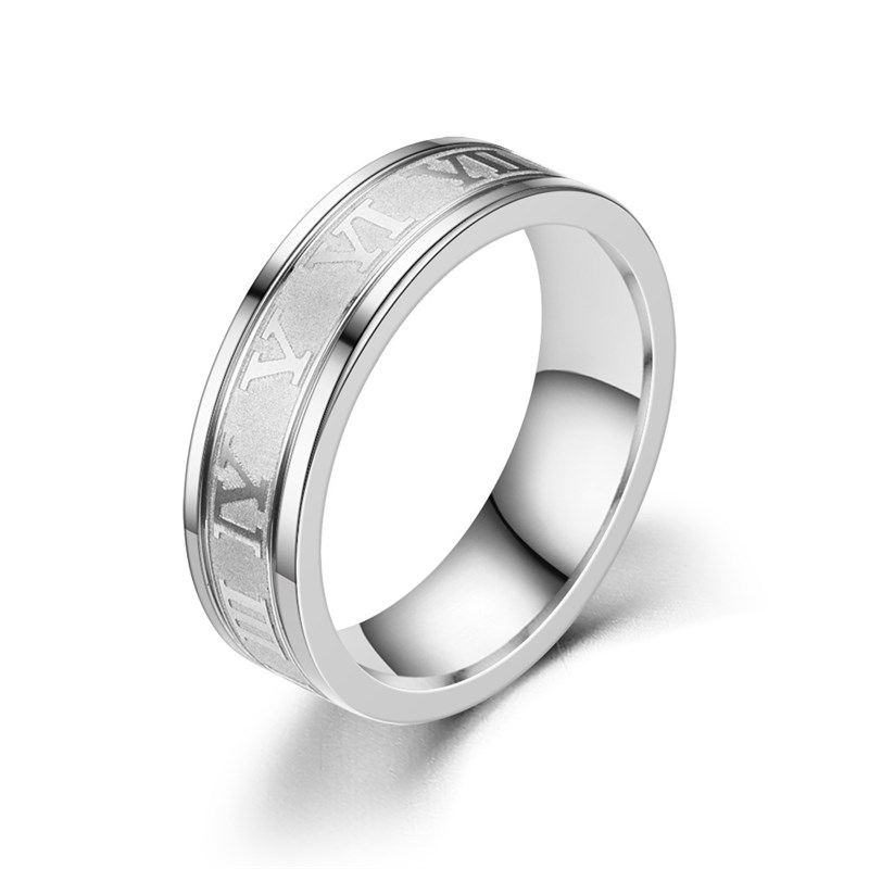Punk Hiphop Titanium Steel Ring Stainless Steel Ring for Men