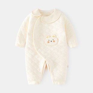 Clearance Baby Bodysuit Warm Cottonpadded Boneless Set Infan