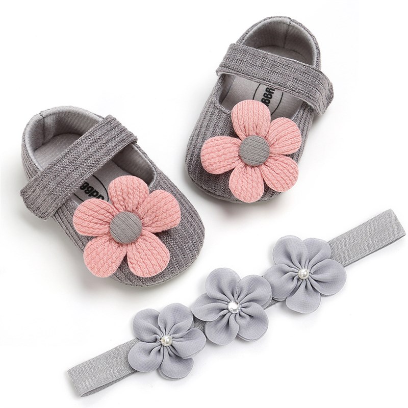 Sunflower Yarn Baby Shoes Princess Style Soft Bottom 2Piece