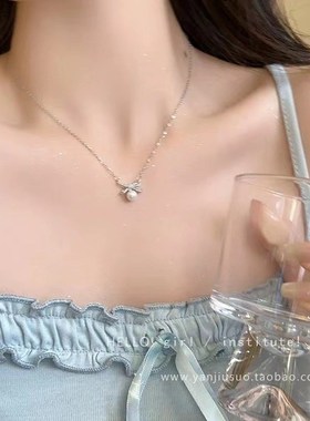 Bow Necklace 2025 Chic light choker collarbone chain versati
