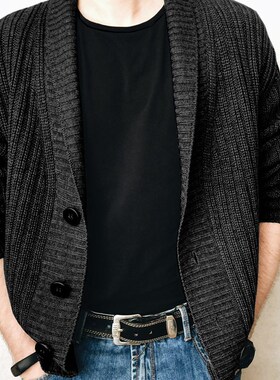 New 2025 Autumn Mens Sweater Long Sleeve Fashion Urban Vneck