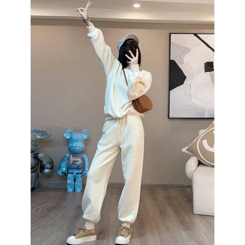 Designer Fleece Sportswear Set Women Autumn Winter 2025 Fash