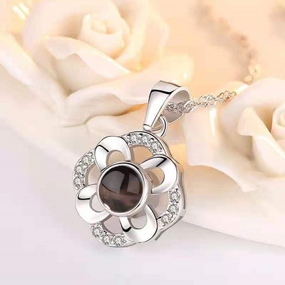 100 Languages Angel Eye Necklace Women Love Memories Creativ