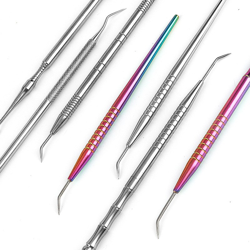 Stainless Steel Eyelash Grafting Pick Beauty Eyelash Curler