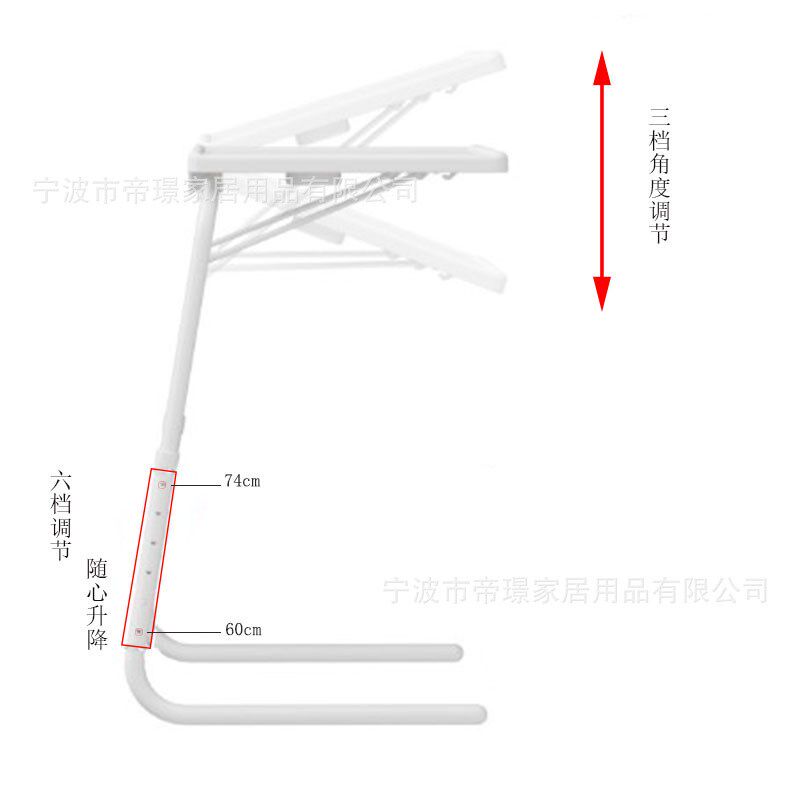Folding Desk TV Table Laptop Bedside Table w Cup Holder