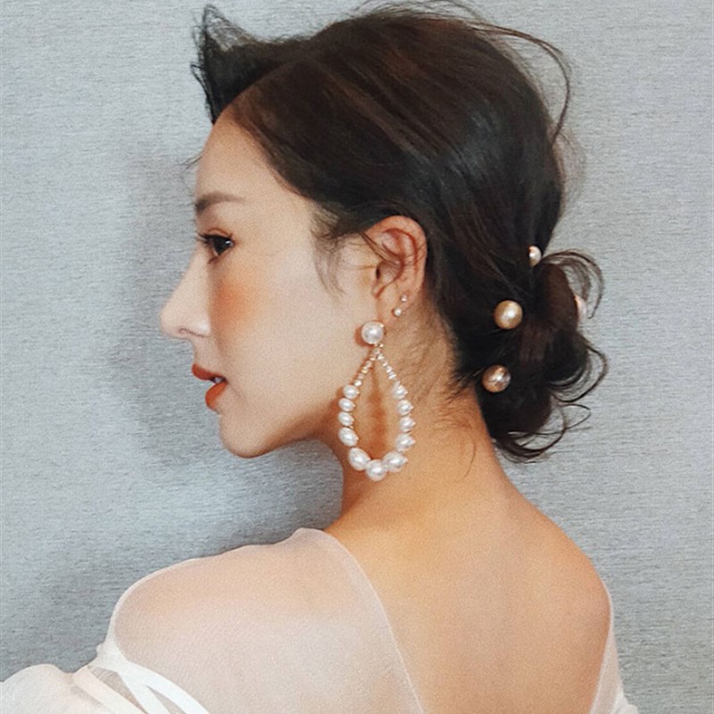 Bridal Pearl Drop Earrings Stylish Accessory for Everyday we