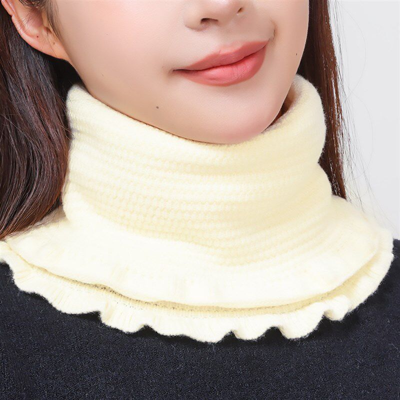 Double Layered Womens Winter Fake Collar Windproof Warm Neck