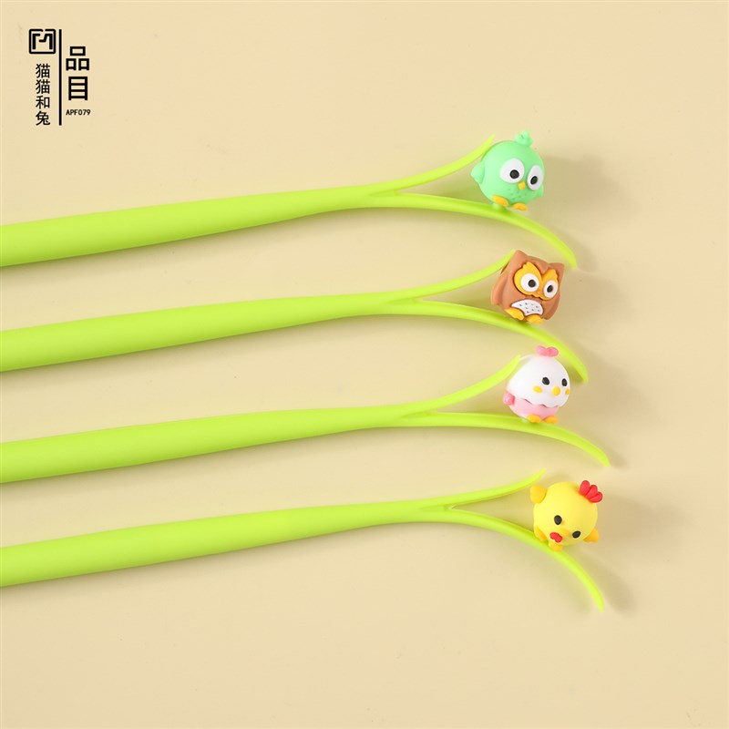 Cute Creative Stationery Silicone Neutral PenBlack Signature