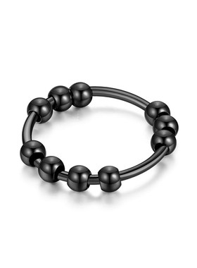 Rotatable Ten Pearl Ring Fashionable Tail Ring for Europe an